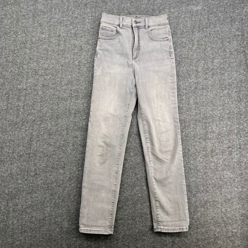 Express‎ Slim Super High Rise Denim Perfect Grey Jeans Size 0R